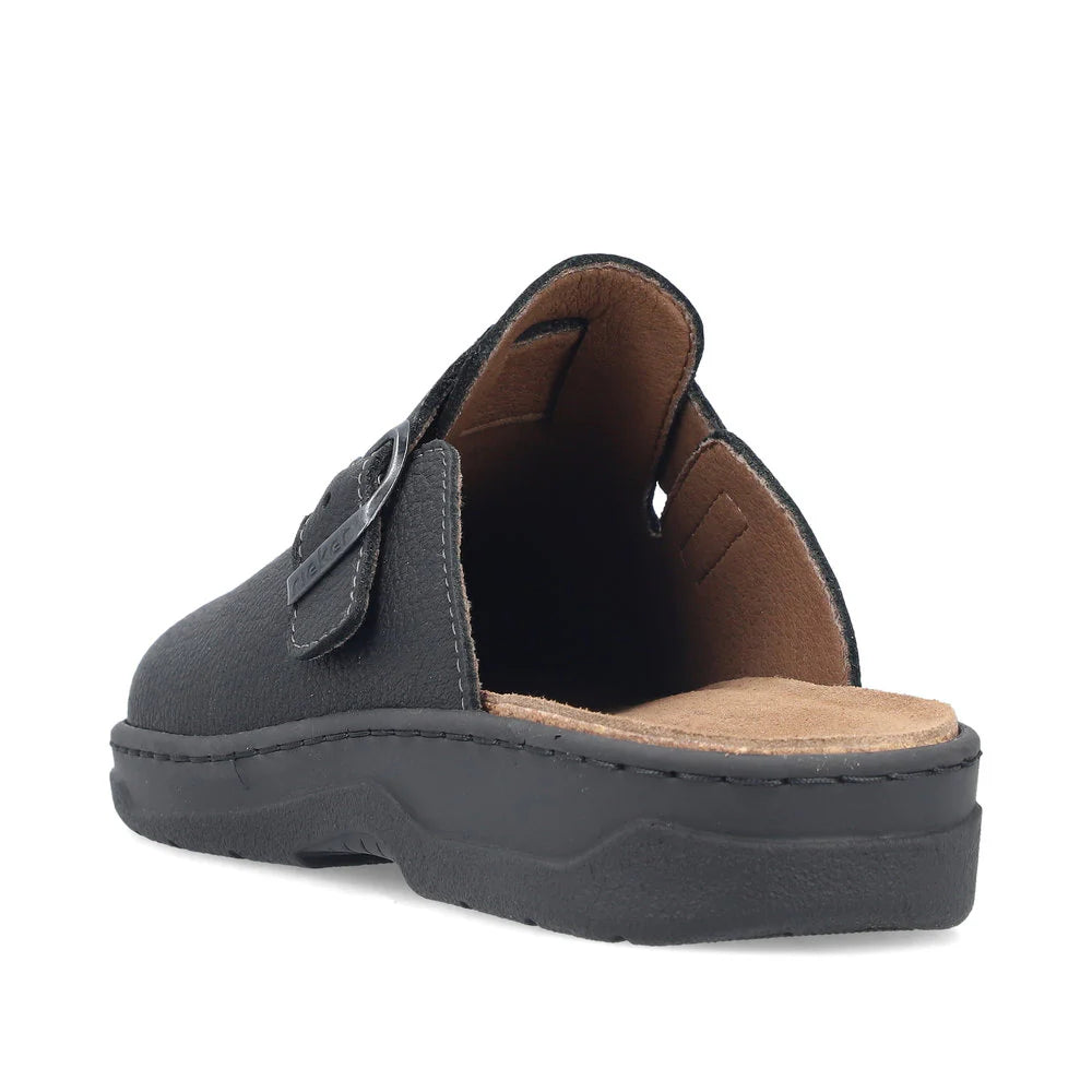 Men's Rieker Wide Leather Clog Sandals