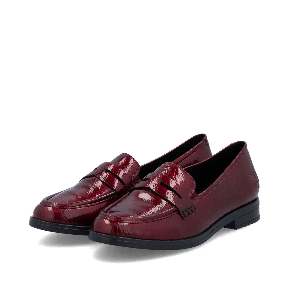 Women's Rieker Red Moccasin Loafer