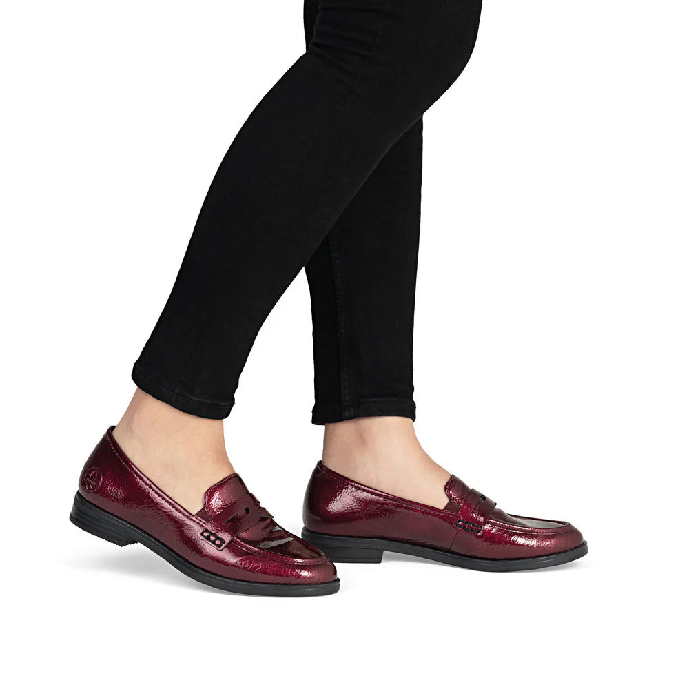 Women's Rieker Red Moccasin Loafer