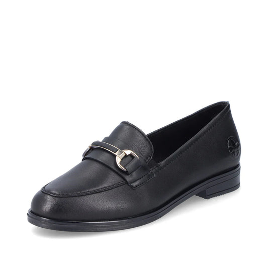 Women's Rieker Black Leather Loafer