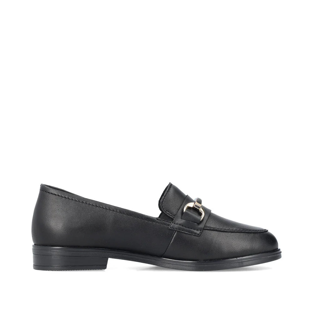 Women's Rieker Black Leather Loafer