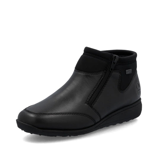 Women's Rieker Black Leather Ankle Boot