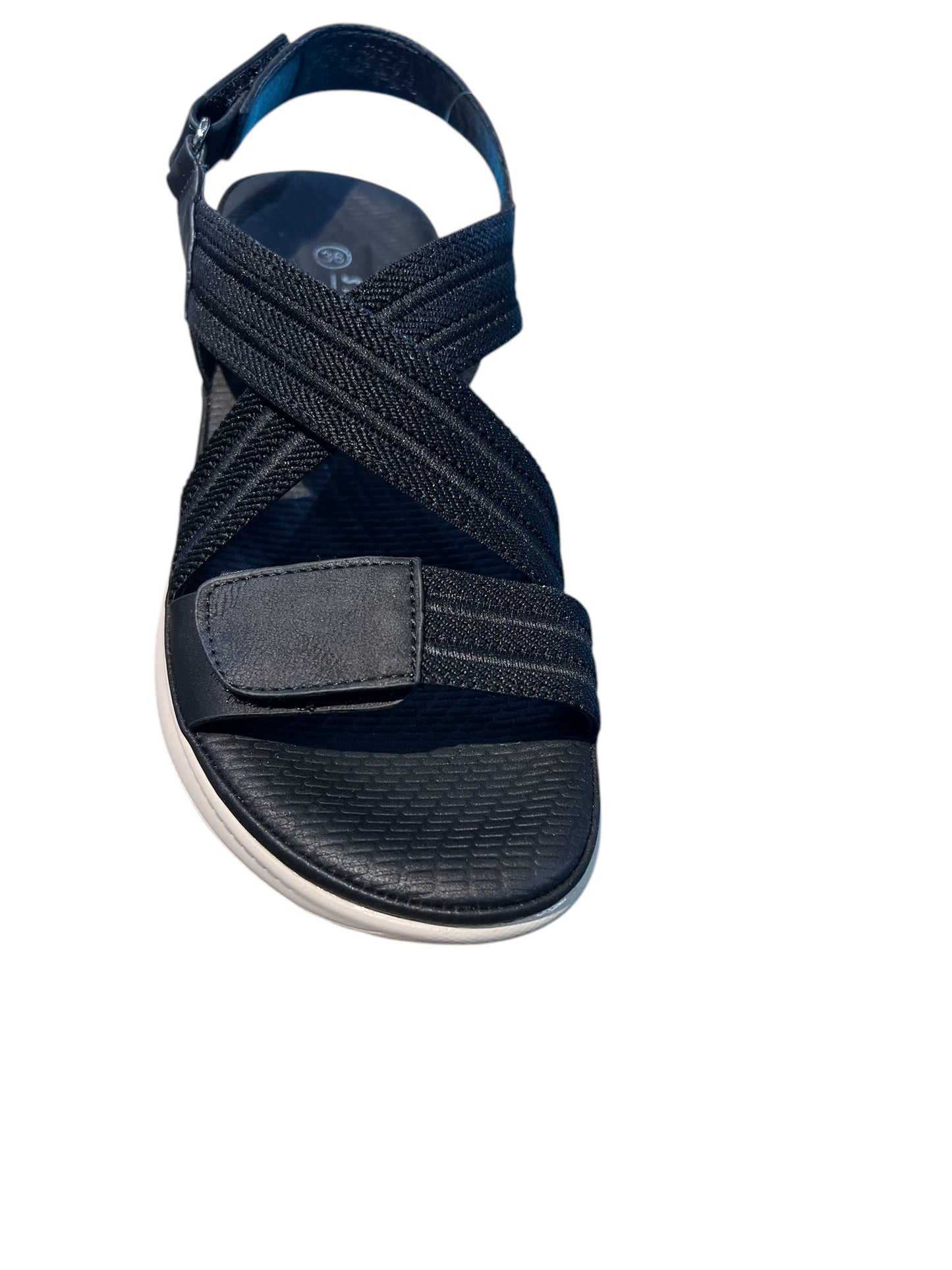 Women's Stefania Black Criss-Cross Sandals