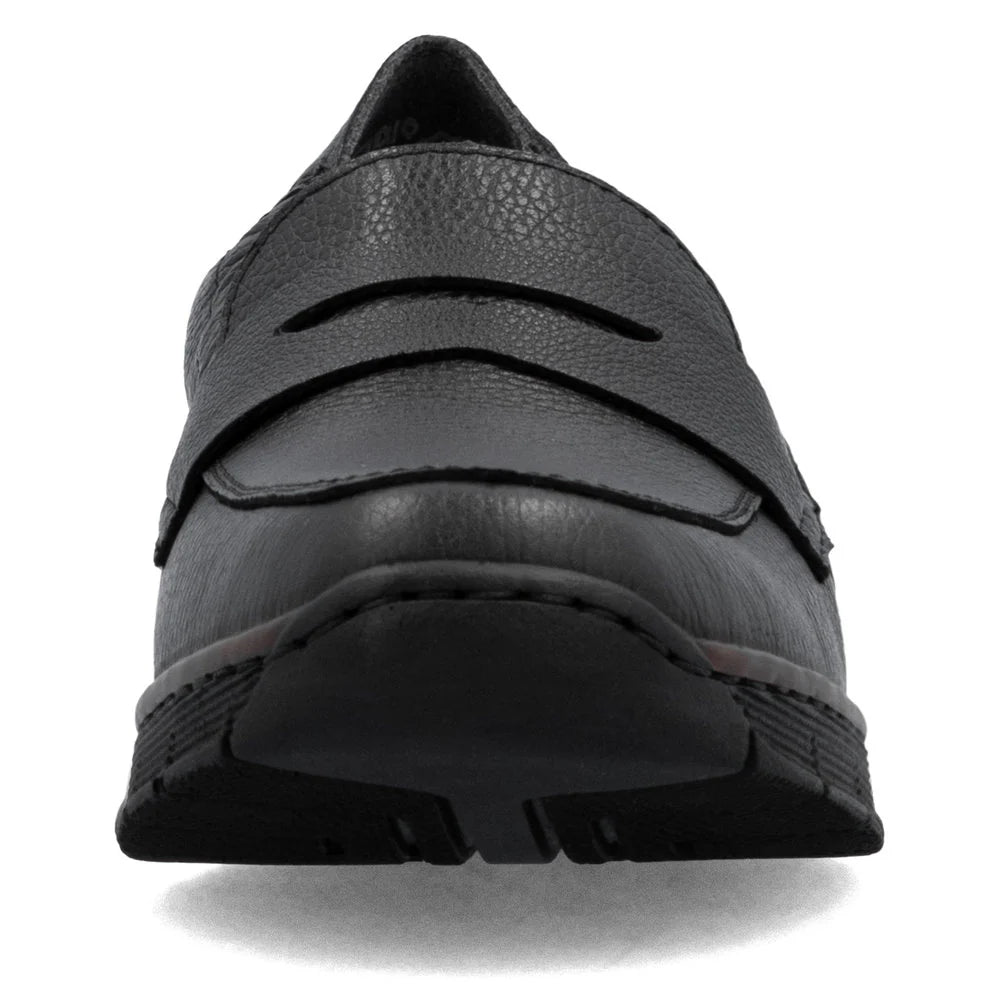 Women's Rieker Black Leather Loafer