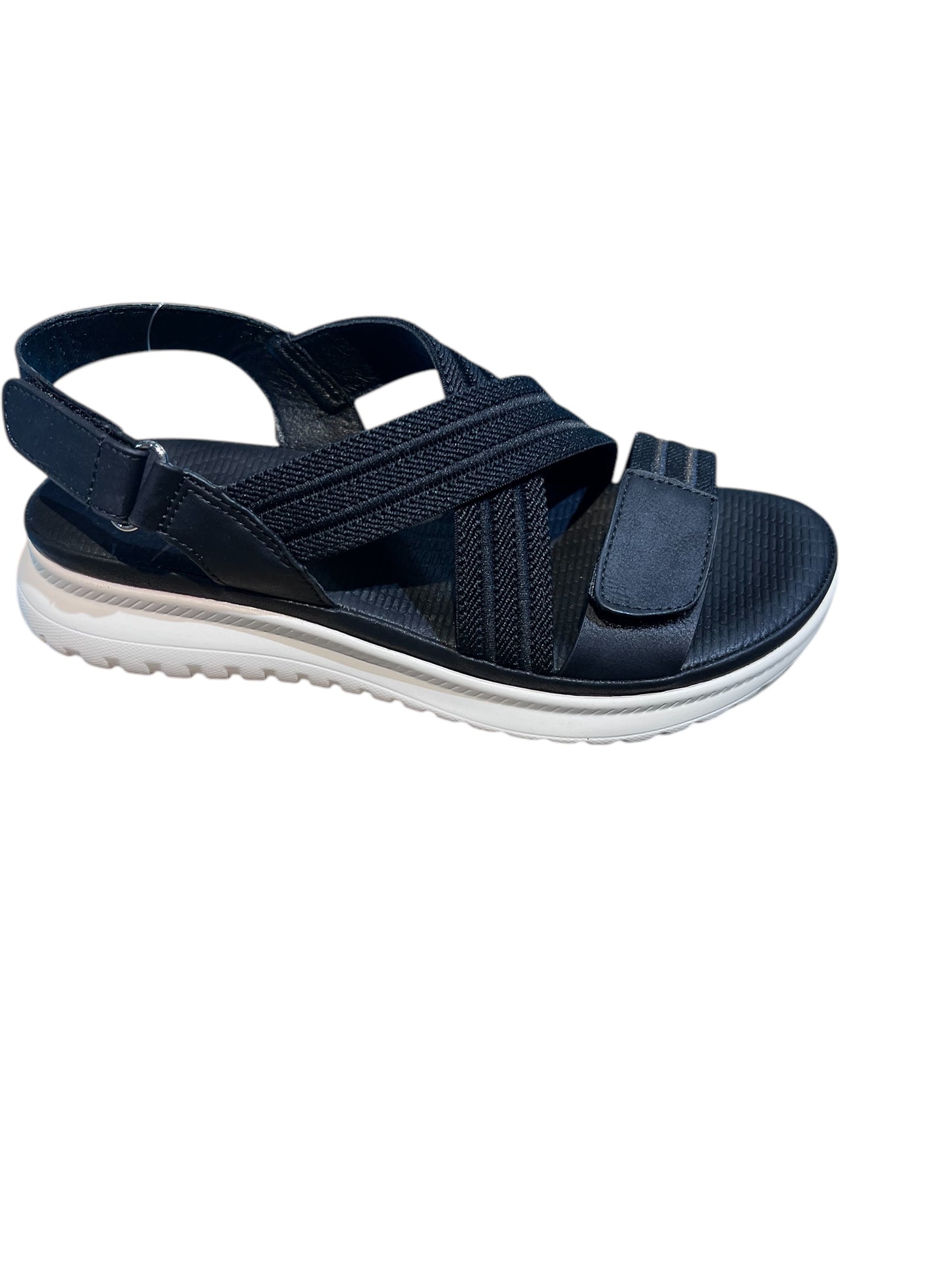 Women's Stefania Black Criss-Cross Sandals