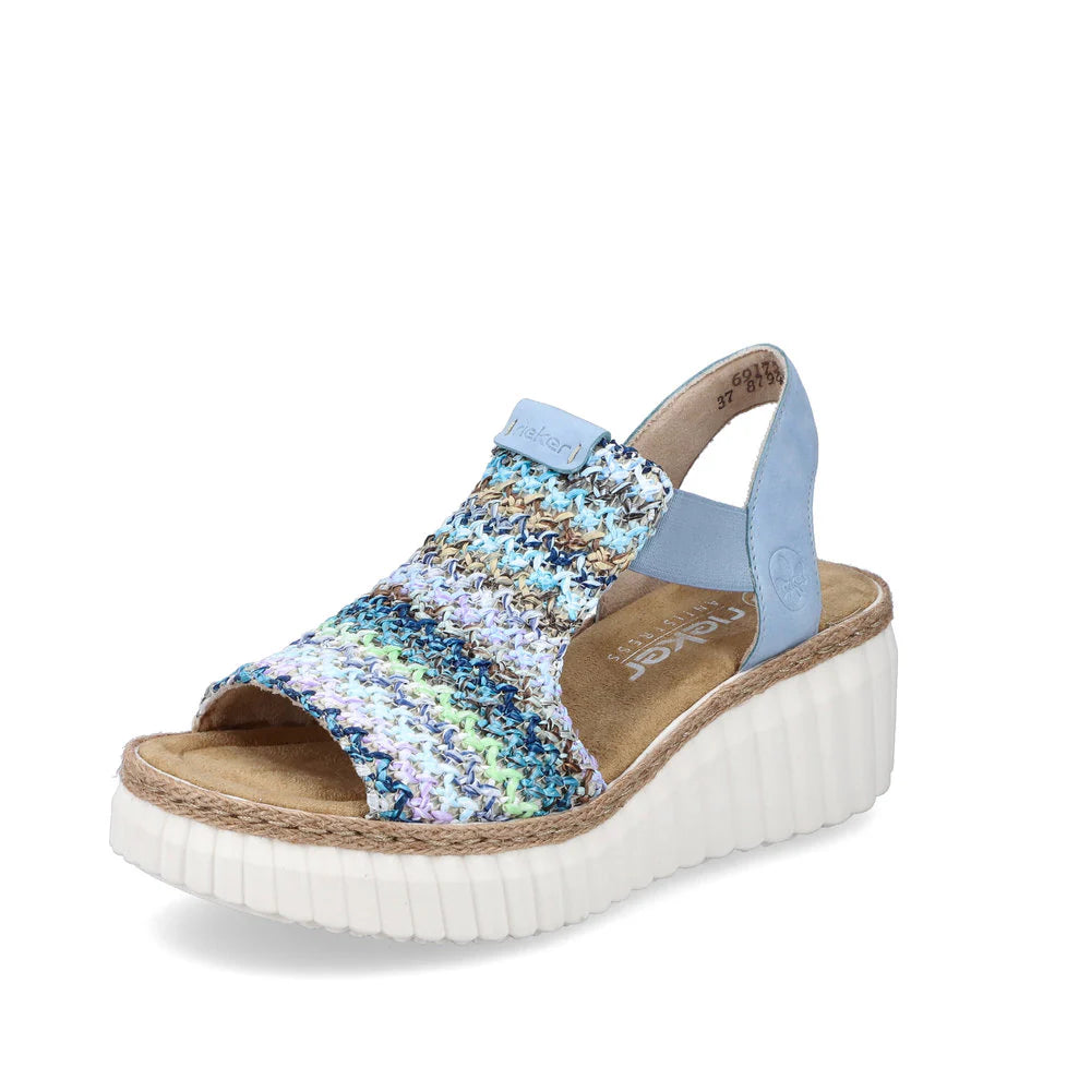 Women's Rieker Multi-Colour Wedge Sandal