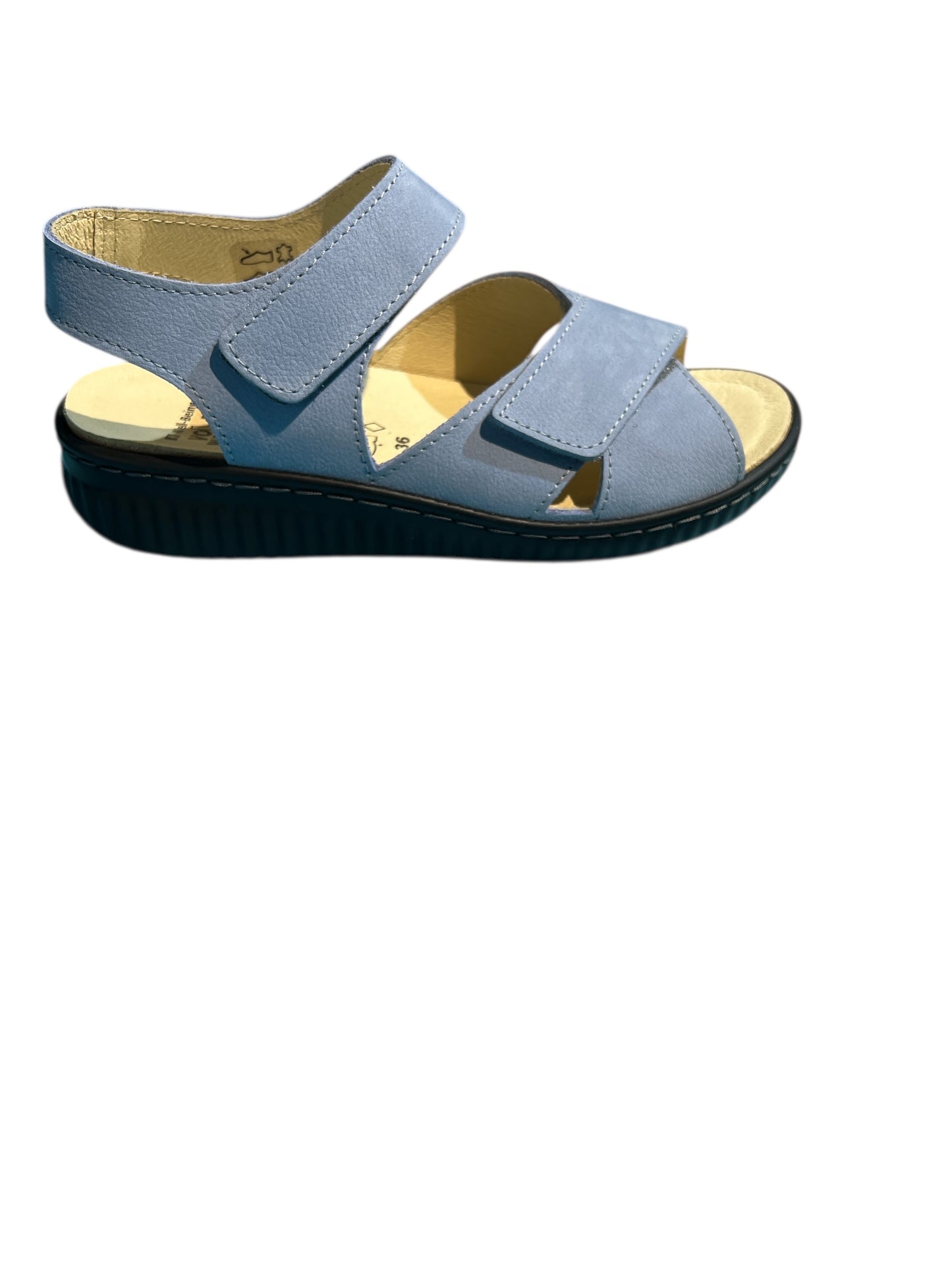 Women's Volks Walker 2-Strap Blue Leather Sandal