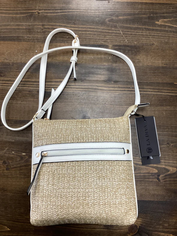 La Diva R15875 Raffia Crossbody Handbag