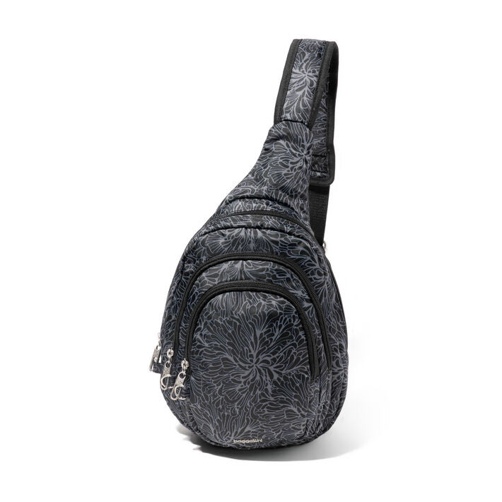Baggallini Securtex Anti-Theft Multi Zip Sling
