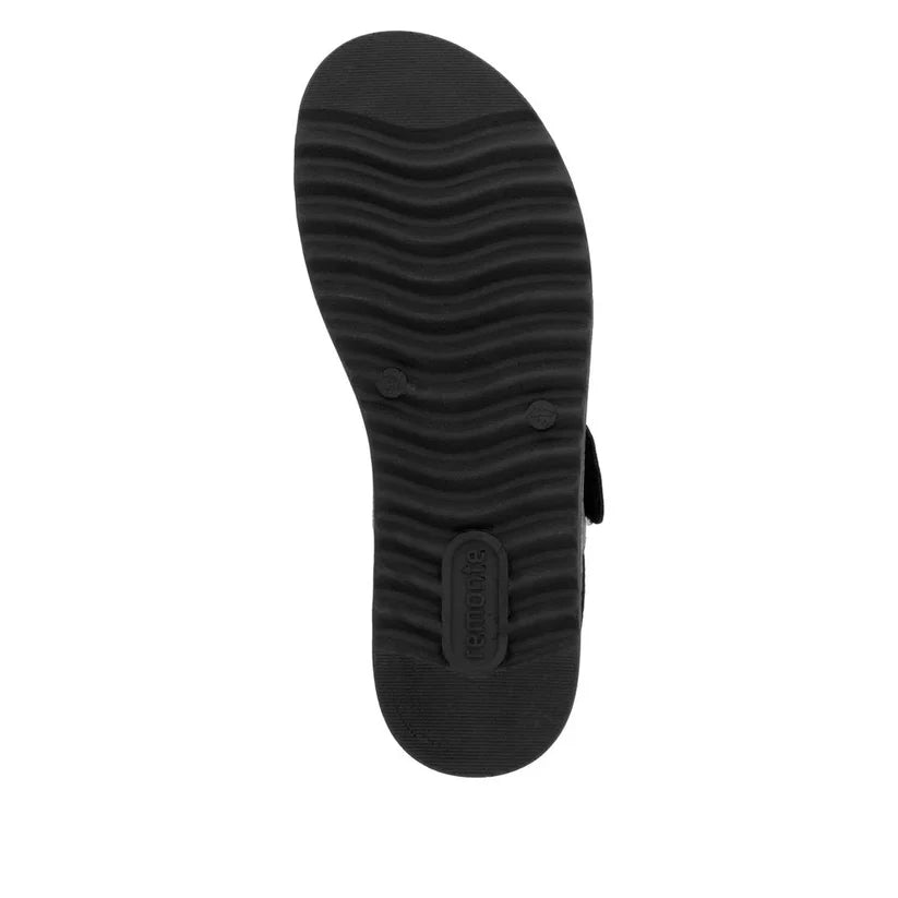 Women's Remonte Black Velcro Sandal