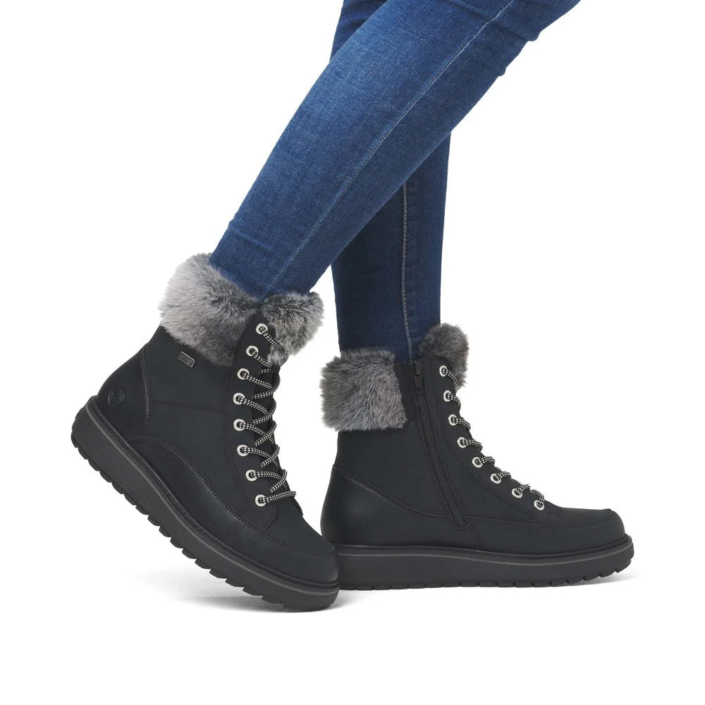 Women's Remonte Suede Lace-Up Winter Boot