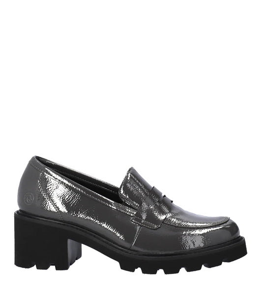 Remonte Women's Patent Grey Loafer