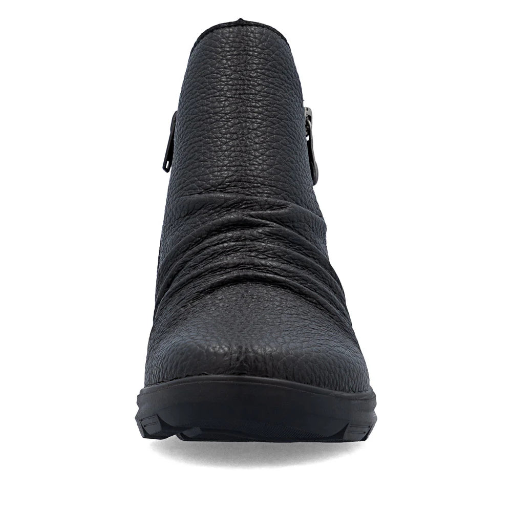 Women's Rieker Black Leather Ankle Boot