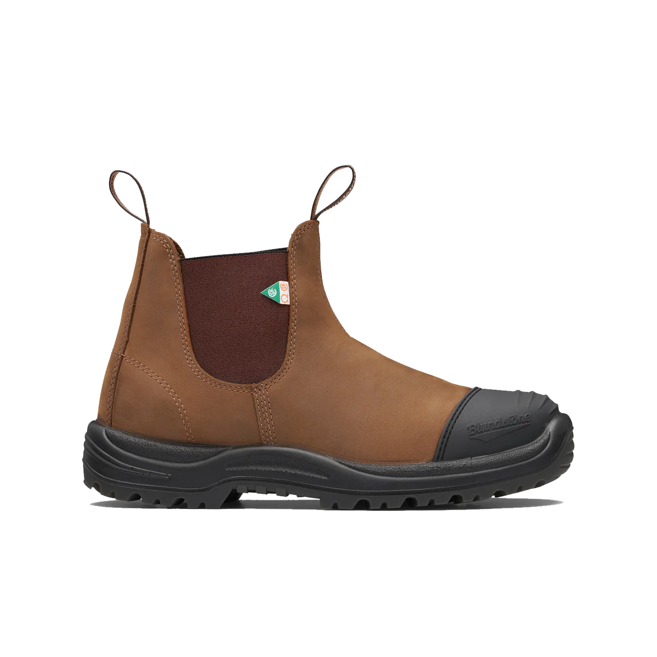 Blundstone Work & Safety Series, Rubber Toe Cap Saddle Brown #169