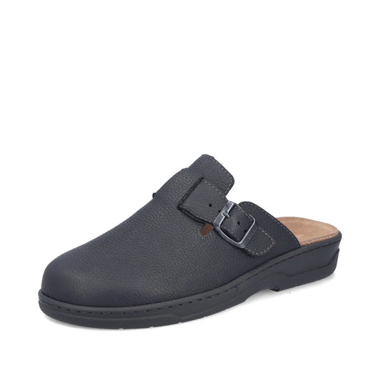 Men's Rieker Wide Leather Clog Sandals