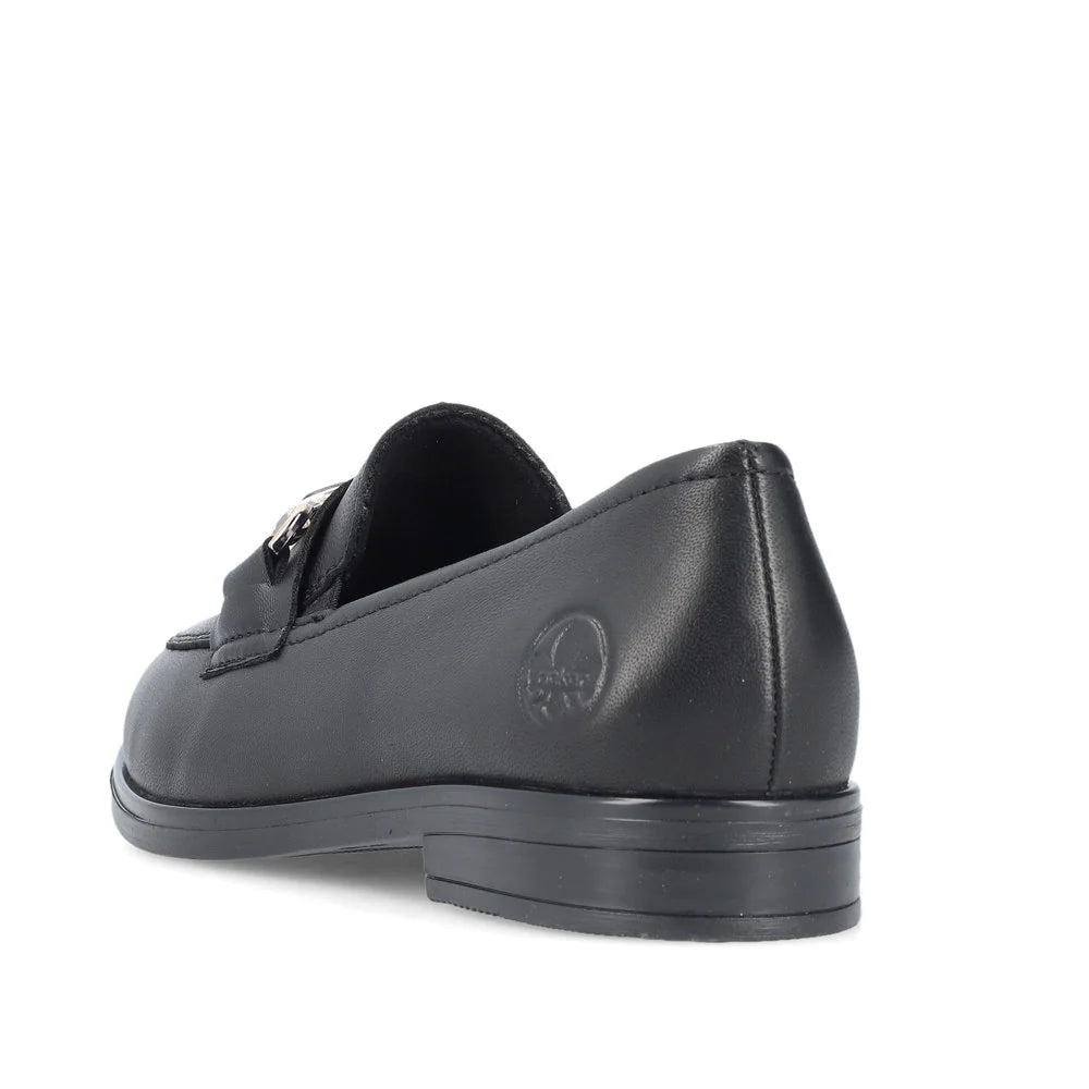 Women's Rieker Black Leather Loafer