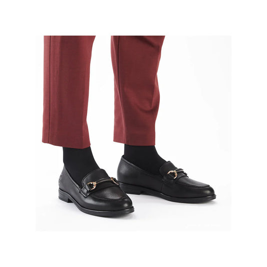 Women's Rieker Black Leather Loafer