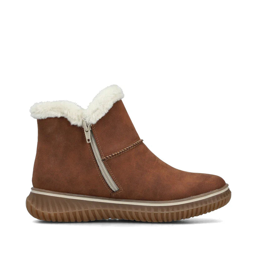 Women's Rieker Tan Suede Winter Boots