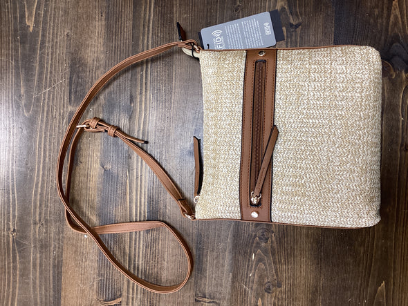 La Diva R15875 Raffia Crossbody Handbag