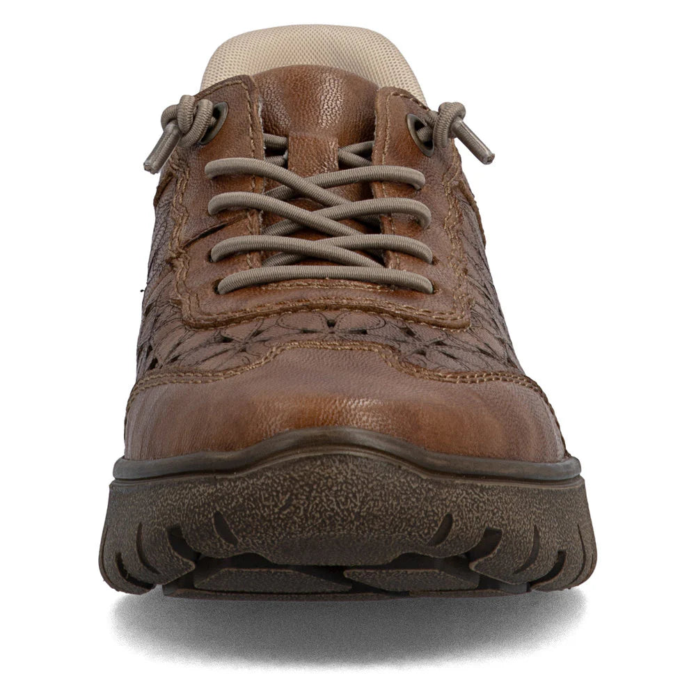 Women's Rieker "ReadyToGo" Brown Leather Sneakers